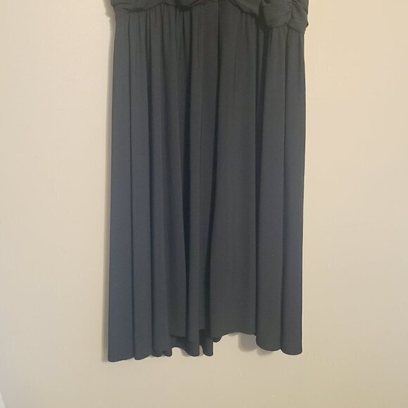 R&M Richards | Black & Taupe Lace Rouched Waist Cocktail Dress (Size 18W) - Picture 15 of 16